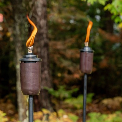 TIKI 65&#34; 2pk Honey Ombre Metal Outdoor Torch Bronze