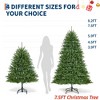 4.5FT/6FT/7.5FT/9 FTPre-Lit Artificial Christmas Tree w/ Multi-Color Lights Green PE & PVC Xmas Tree Hinged Branches & Foldable Metal Stand - 3 of 4