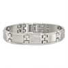 Black Bow Jewelry Men's 13mm Stainless Steel & 3/4 Ctw Diamond Link Bracelet, 8.75 Inch - 3 of 4