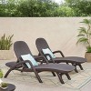 Waverly 2pc Patio Faux Wicker Chaise Lounge: Adjustable, Weather-Resistant - Christopher Knight Home - 2 of 4