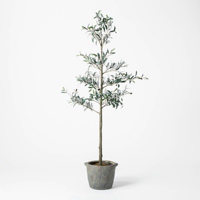 75" Artificial Sparse Olive Tree in Pot - Threshold™ designed with Studio McGee