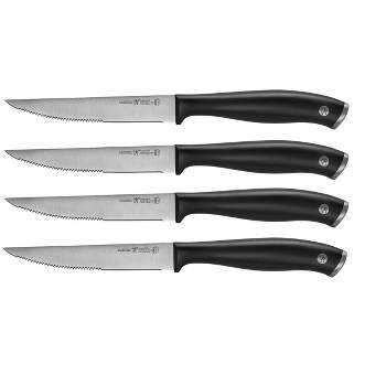 Henckels Steak Knife Set of 4, Stainless Steel, Black