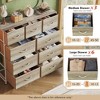 FONTOI Multi-Drawer Multicolored Dresser Fabric Storage Tower for Bedroom Hallway Nursery Closet, Tall Chest Organizer Unit, Easy Pull Handle - 3 of 4