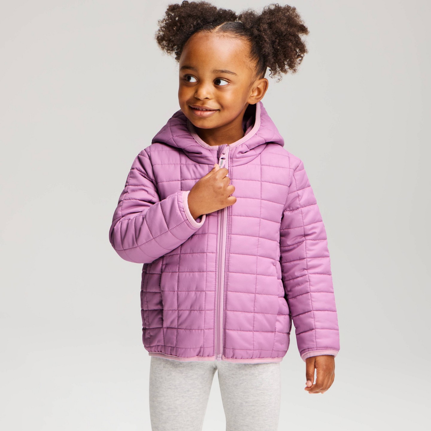 Детская куртка Cat & Jack Toddler Girls' Puffer, цвет: Фиолетовый — фото 1