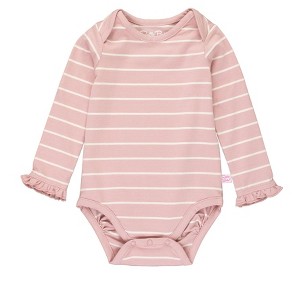 RuffleButts Baby/Toddler Girls Knit Long Sleeve Ruffle Layering Bodysuit - 1 of 4