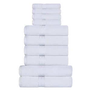 Premium Cotton Solid Plush Heavyweight Hotel Luxury Towel Set by Blue Nile Mills - 1 of 4