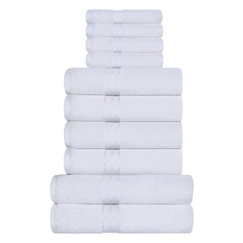 Premium Cotton 800 Gsm Heavyweight Plush Luxury 4 Piece Bathroom Towel Set,  White - Blue Nile Mills : Target