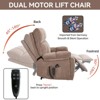 PAGED Power Lift Recliner Chair, Heating Massage Chair with Cup Holder and Side Pocket, Chenille Accent Chair for Bedroom, Living Room - 2 of 4