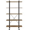 Kumasinova 5-Tier Industrial Bookshelf,Farmhouse Bookcase with Metal Frame,Modern Book Shelves for Bedroom,Living Room&Office,Oak - 3 of 4