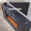 SinCiDo 35.7″ Tall Farmhouse Fireplace TV Stand for 80 Inch TV, 36″ Electric Fireplace, Entertainment Center w/ Cabinets & Drawers - 2 of 4