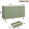 55" Fluted 8 Drawer Dresser, Modern Wooden Chest of Drawers with Gold Legs, Deep Storage Drawers for Bedroom, Living Room, Hallway - 2 of 4