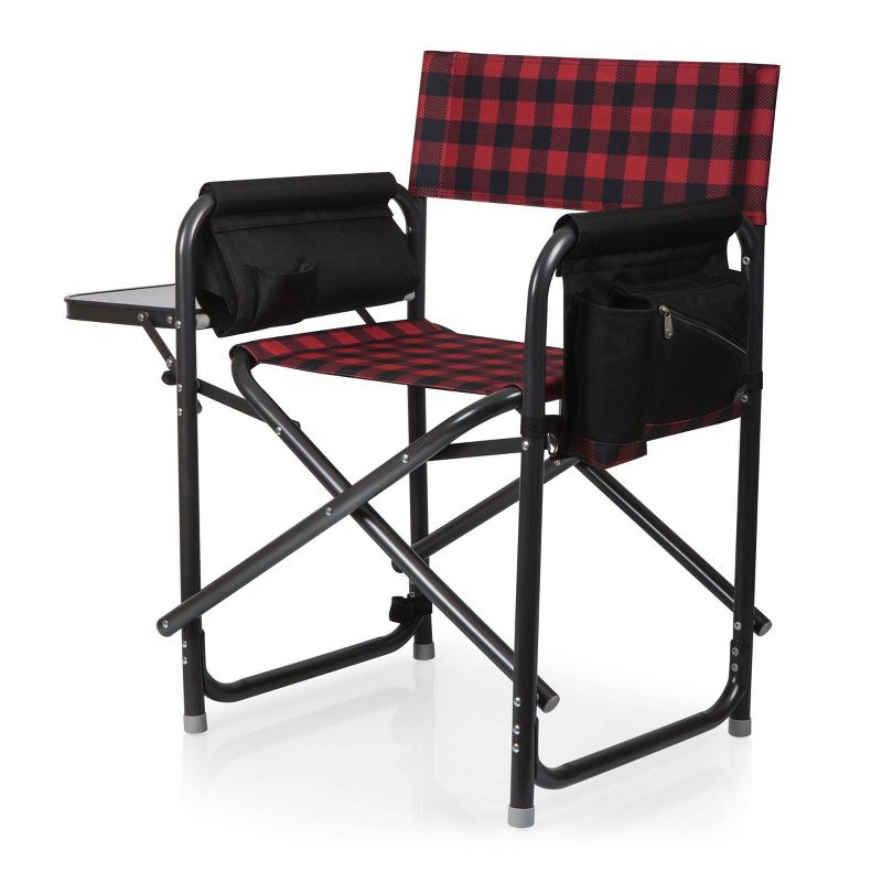 Picnic Time Outdoor Directors Chair - Red/Black, 1 of 21