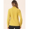 INSPIRE CHIC Women's Long Sleeve Pleated Tie Neck Office Blouses - 4 of 4