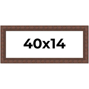 PosterPalooza | 40x14 Wide Bamboo Picture Frame, UV Acrylic, 4 Finishes - Brown, Black, Silver, and Natural - 1 of 4