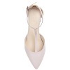 Journee Signature Womens Genuine Leather Cameela Buckle Low Stacked Heel Almond Toe Pumps - 4 of 4
