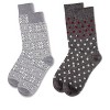 MeMoi Men's 2 Pair Pack Cashmere Crew Socks Black-Black 10-13 - 3 of 4