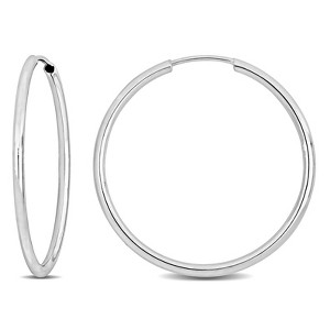 EVERLY JEWELRY | 14k Gold Hoop Earrings - Multiple Metal Color Options - 1 of 4