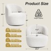 Swivel Accent Chair, 360° Small Round Barrel Chairs, Modern Cozy Faux Shearling Padded Armchair - 2 of 4