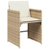 vidaXL Patio Dining Set Set of 10 Beige, Black, Cream White - 4 of 4