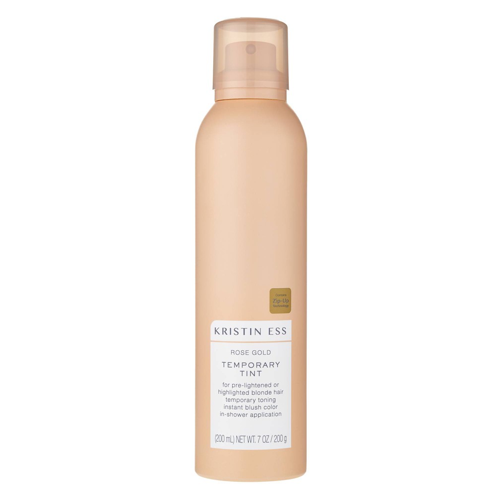 Photos - Hair Dye Kristin Ess Rose Gold Temporary Tint - Pastel Pink Hair Color Spray for Blonde Hair, Washable - 7oz