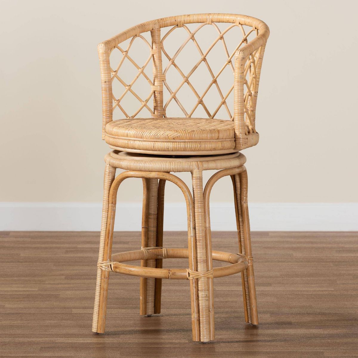 bali & pari Ayu Rattan Swivel Counter Stool Natural - thumbnail 6
