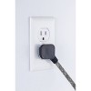 Cordinate 8' 3 Outlet Polarized Extension Cord Black/White - 4 of 4
