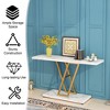 KTMBDW Console Table, Industrial Hallway Table for Entryway, 42 Inch Entryway Tables Narrow Sofa Table for Living Room, Stable Metal Frame, Gold - 4 of 4
