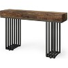 Gulches Modern 55" Console Entryway Table with Metal Legs, Engineered Wood, Rustic Brown - 2 of 4