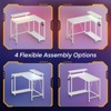 Pinmoco 42" Reversible L-Shaped Gaming Desk, LED Carbon Fiber Desk with Monitor Stand & Headset Hooks - 4 of 4