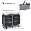 Portable Camping Table Aluminum Kitchen Table w/Storage Shelves & Carrying Bag - 3 of 4