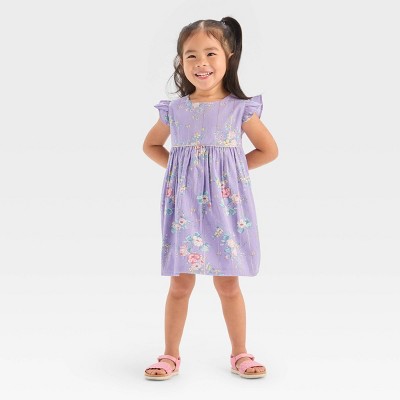Image of OshKosh B'gosh Toddler Girls' Floral Dress - Blue 12M