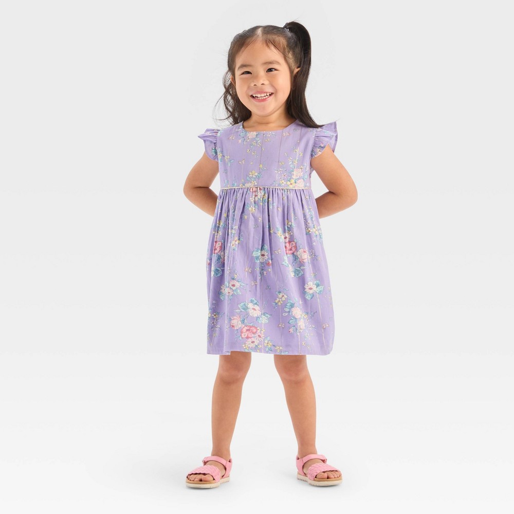 OshKosh B'gosh Toddler Girls' Floral Dress - Blue 5T