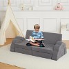 Coucheta 11-Piece Modular Kids Play Couch Collection - Convertible Foam for Playroom & Bedroom, in Blue & Grey Shades - 2 of 4