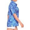 LA LEELA Button Down Shirt for Women Casual Summer Beach Party Floral Tops Blouses Short Sleeve Button Up Hawaiian Dresses for Women - 4 of 4