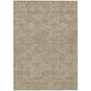 HomeRoots 3' X 5' Copper And Ivory Damask Washable Indoor Outdoor Area Rug - 1 of 4