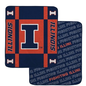 NCAA Notre Illinois Fighting Irish Reverse Block Double Sided Ultra Cozy Blanket - 1 of 1