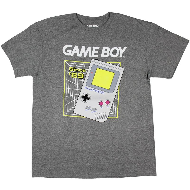 Game Boy Men's Retro 1989 Video Game Console Graphic T-Shirt New, 1 of 5