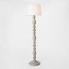 Turned Wood Floor Lamp Gray - Threshold™ - image 2 of 4
