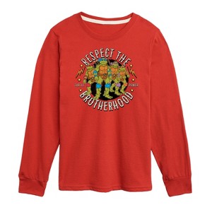 Boys' - Teenage Mutant Ninja Turtles - Respect The Brotherhood Long Sleeve Graphic T-Shirt - 1 of 4