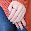 Slickblue Stainless Steel Ring - Polished Finish, Clear CZ Stones, Sleek and Simple Design for Women, Size 5-10 - 3 of 4