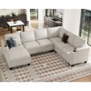 Belffin Chenille L-Shaped 6-Seater Modular Sectional - Convertible Sofa with Hidden Storage & Tool-Free Assembly - 3 of 4
