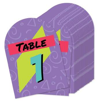 Big Dot of Happiness 90’s Throwback - 1990s Party Double-Sided 5 x 7 inches Cards - Table Numbers - 1-20