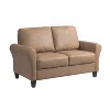Lifestyle Solutions Willow Loveseat Light Brown Vegan Leather - 3 of 4