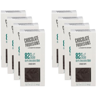 Scharffen Berger Chocolate Flats 82% Cacao - Case of 8 - 6.3 oz