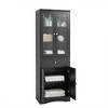 NicBex Tall Bathroom Storage Cabinet with 4 Doors,Drawers,Bathroom Floor Cabinet with Adjustable Shelves,Bathroom Cabinet for Kitchen,Office - 2 of 4