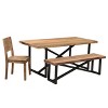 60" Raven Sheesham Wood Dining Bench Brown - Timbergirl - 2 of 4