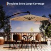 10ft Offset Patio Umbrella, Cantilever Umbrella with Easy Lift & Tilt Adjustment, 8 Ribs Sun umbrella UV Protection for Backyard, Pool, Garden - 4 of 4