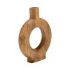 Mango Wood Decorative Vase - Round Hollow Design - Rustic Minimalist Table Decor - Ideal for Living Room, Bedroom & Office - 4 of 4