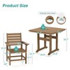 Arceso Patio Table and Chairs Set 5 Pieces, HDPS Weather Resistant Outdoor Dining Set, Square Outdoor Dining Table with 4 Patio Chairs - 2 of 4