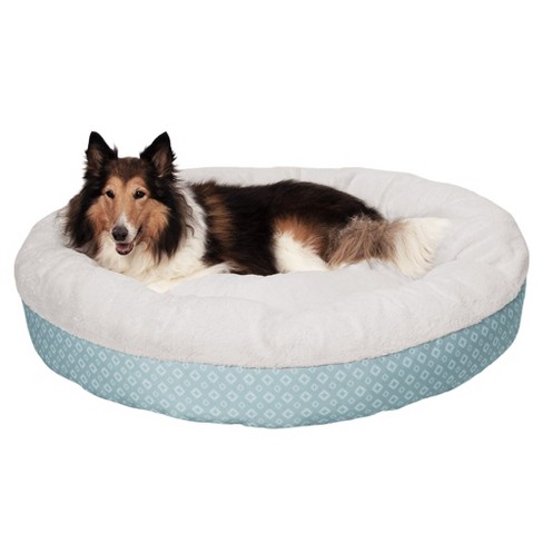 Donut print shop dog bed